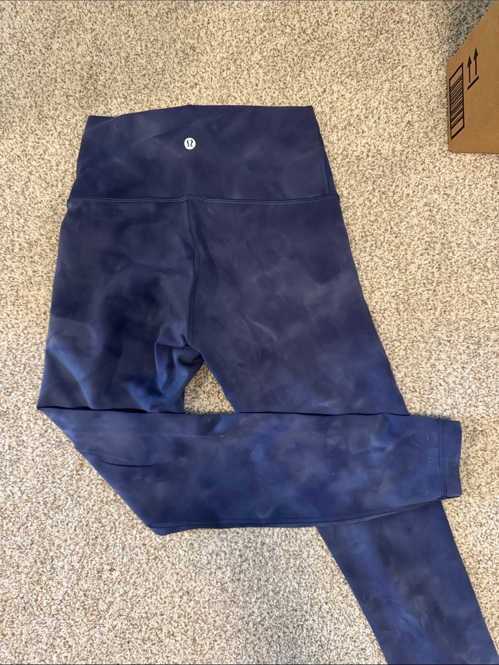 lululemon wunder under Dark tie-dye Blue High-Rise Leggings